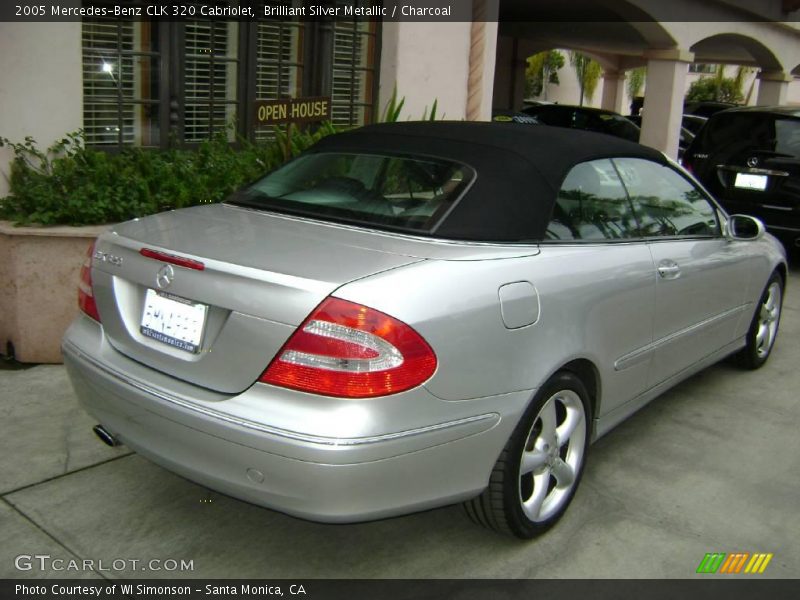 Brilliant Silver Metallic / Charcoal 2005 Mercedes-Benz CLK 320 Cabriolet