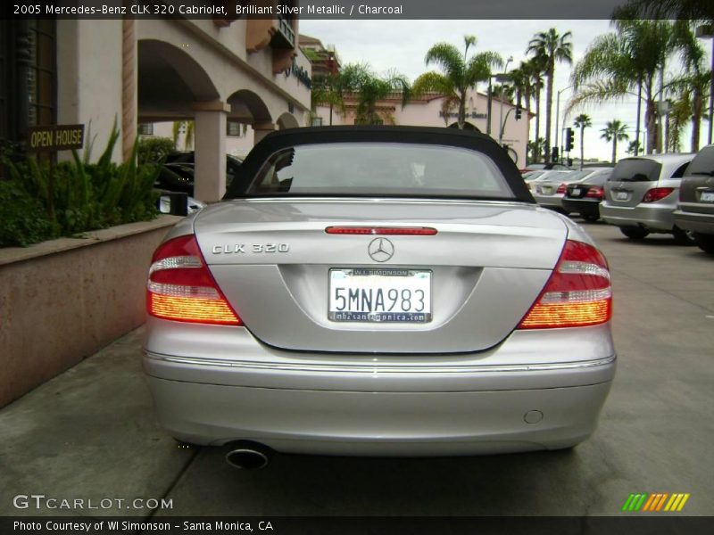 Brilliant Silver Metallic / Charcoal 2005 Mercedes-Benz CLK 320 Cabriolet