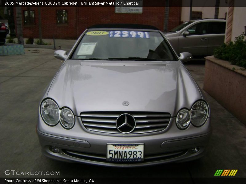 Brilliant Silver Metallic / Charcoal 2005 Mercedes-Benz CLK 320 Cabriolet