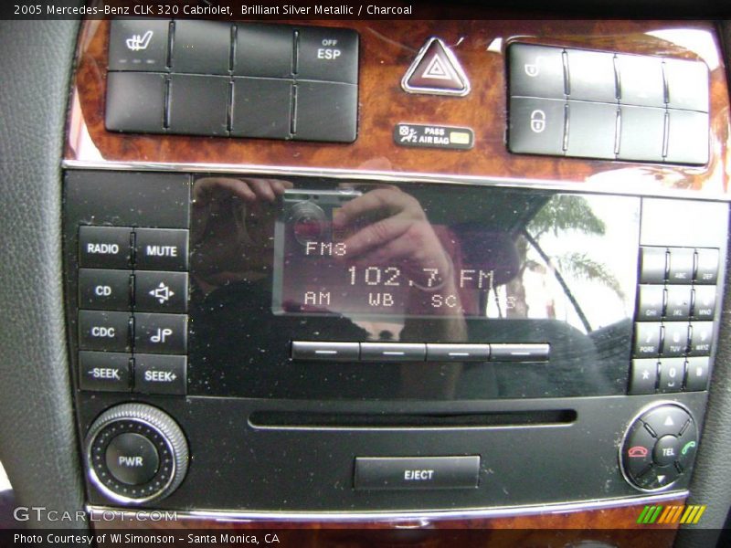 Brilliant Silver Metallic / Charcoal 2005 Mercedes-Benz CLK 320 Cabriolet