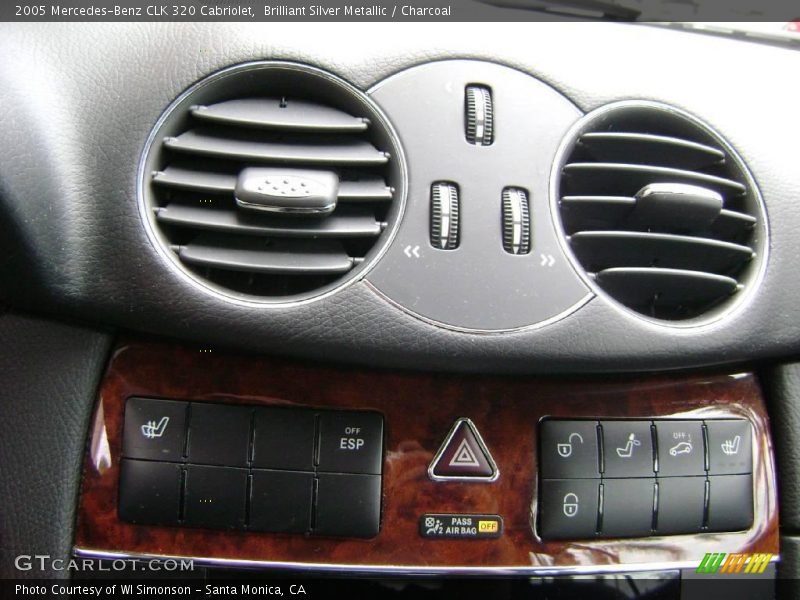 Brilliant Silver Metallic / Charcoal 2005 Mercedes-Benz CLK 320 Cabriolet