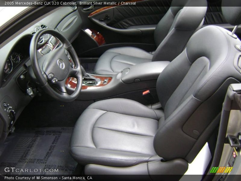 Brilliant Silver Metallic / Charcoal 2005 Mercedes-Benz CLK 320 Cabriolet