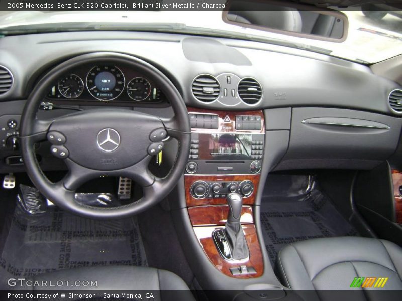 Brilliant Silver Metallic / Charcoal 2005 Mercedes-Benz CLK 320 Cabriolet