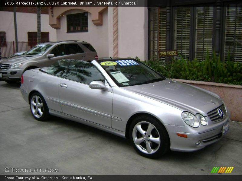Brilliant Silver Metallic / Charcoal 2005 Mercedes-Benz CLK 320 Cabriolet