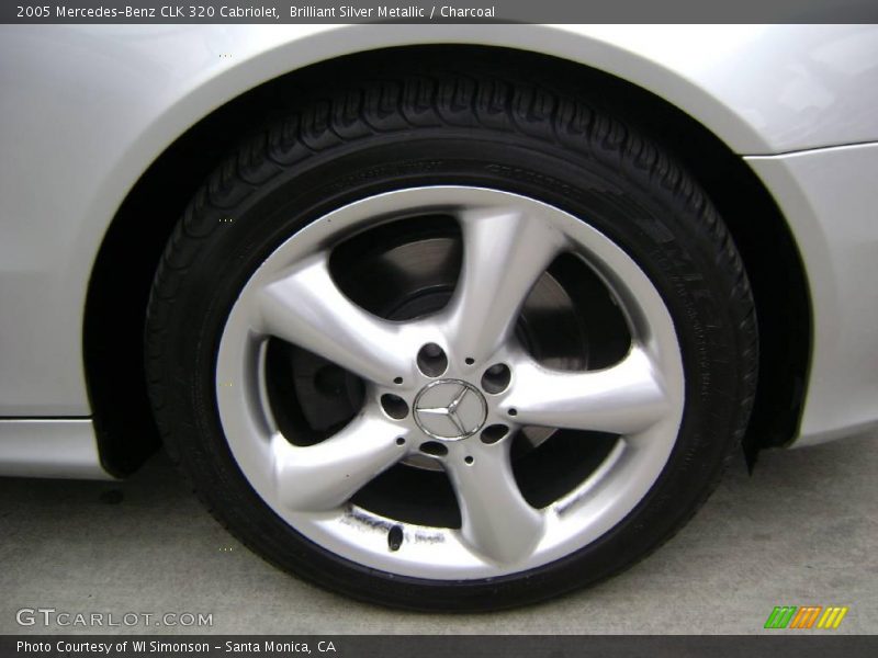 Brilliant Silver Metallic / Charcoal 2005 Mercedes-Benz CLK 320 Cabriolet