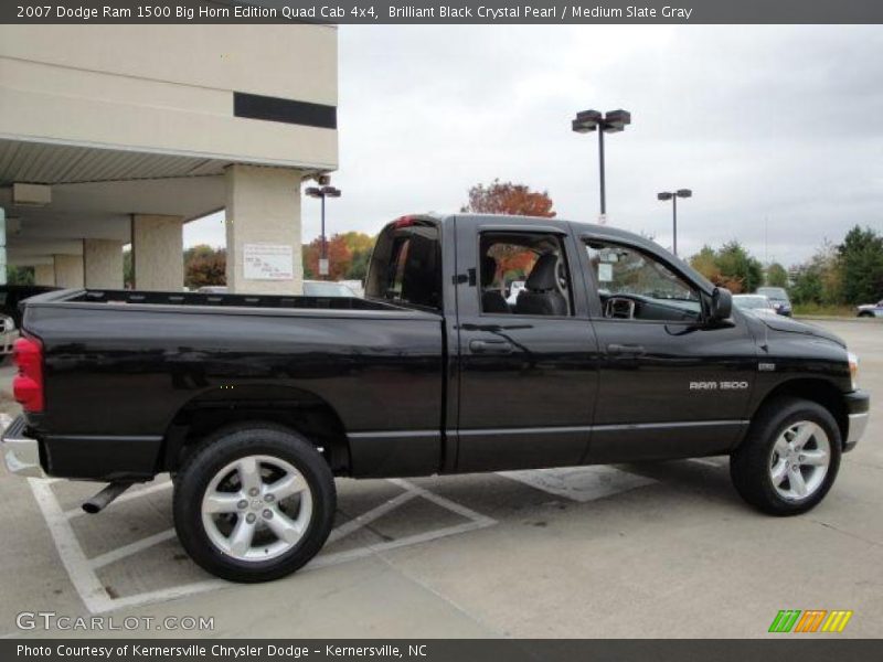 Brilliant Black Crystal Pearl / Medium Slate Gray 2007 Dodge Ram 1500 Big Horn Edition Quad Cab 4x4