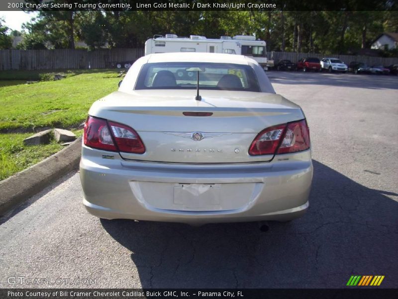 Linen Gold Metallic / Dark Khaki/Light Graystone 2008 Chrysler Sebring Touring Convertible