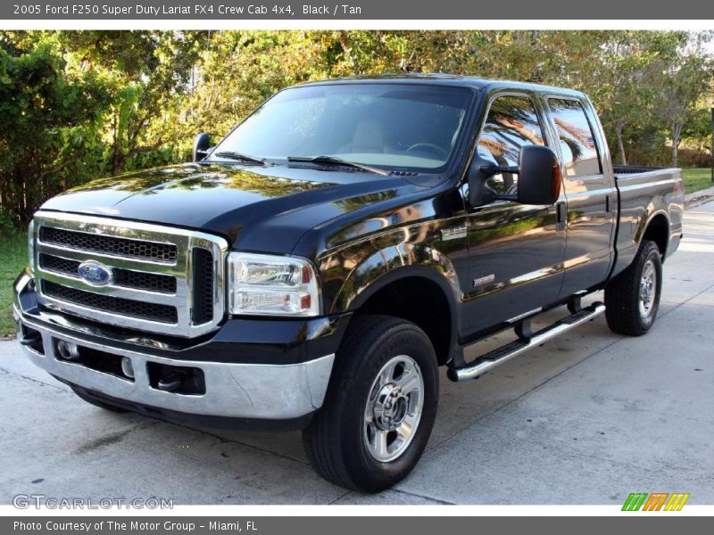 Black / Tan 2005 Ford F250 Super Duty Lariat FX4 Crew Cab 4x4