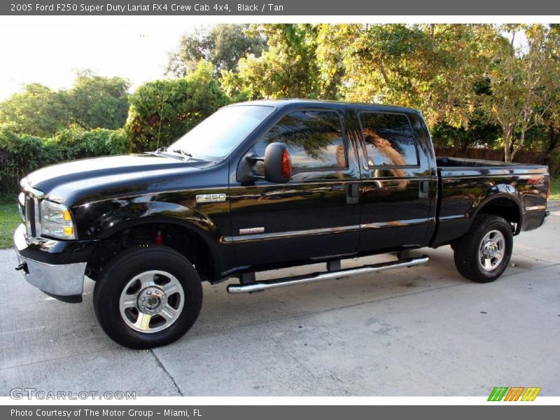 Black / Tan 2005 Ford F250 Super Duty Lariat FX4 Crew Cab 4x4