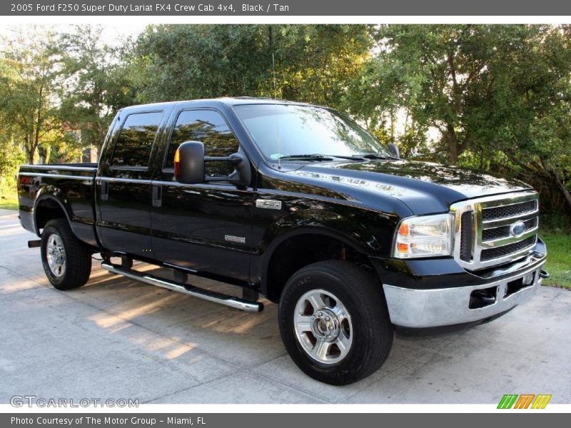 Black / Tan 2005 Ford F250 Super Duty Lariat FX4 Crew Cab 4x4