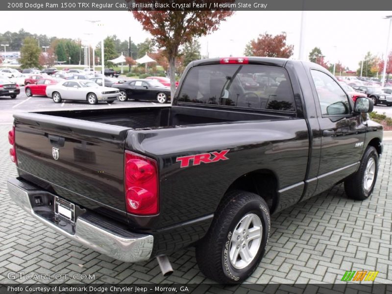 Brilliant Black Crystal Pearl / Medium Slate Gray 2008 Dodge Ram 1500 TRX Regular Cab