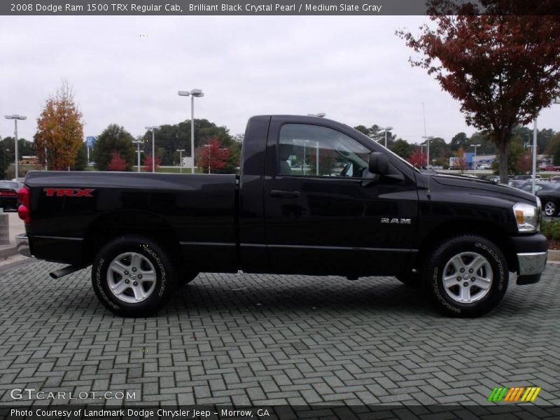 Brilliant Black Crystal Pearl / Medium Slate Gray 2008 Dodge Ram 1500 TRX Regular Cab