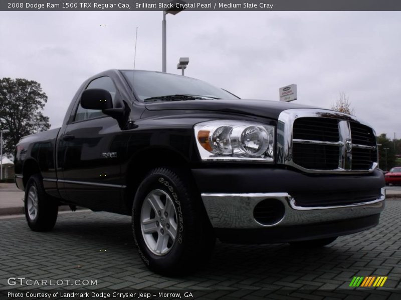 Brilliant Black Crystal Pearl / Medium Slate Gray 2008 Dodge Ram 1500 TRX Regular Cab