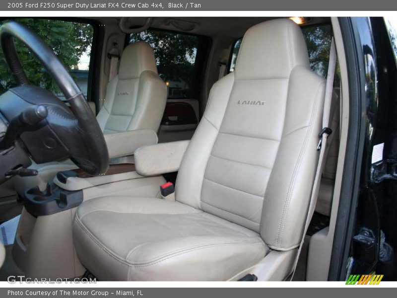 Black / Tan 2005 Ford F250 Super Duty Lariat FX4 Crew Cab 4x4