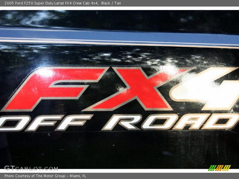 Black / Tan 2005 Ford F250 Super Duty Lariat FX4 Crew Cab 4x4