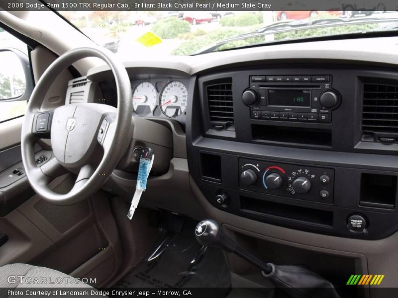 Brilliant Black Crystal Pearl / Medium Slate Gray 2008 Dodge Ram 1500 TRX Regular Cab