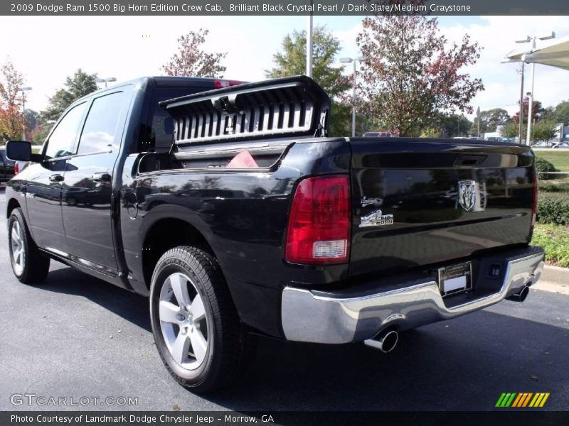 Brilliant Black Crystal Pearl / Dark Slate/Medium Graystone 2009 Dodge Ram 1500 Big Horn Edition Crew Cab