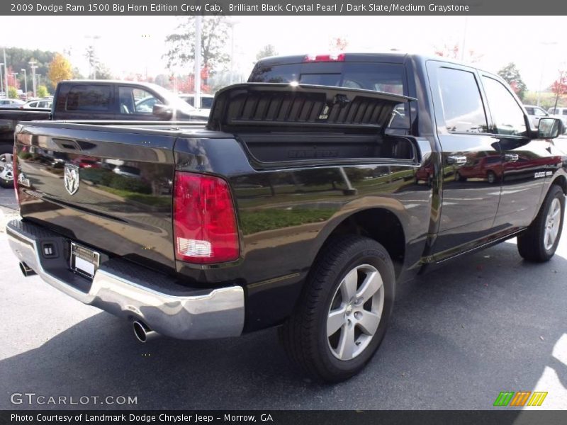 Brilliant Black Crystal Pearl / Dark Slate/Medium Graystone 2009 Dodge Ram 1500 Big Horn Edition Crew Cab