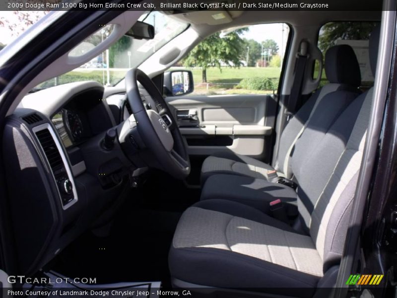 Brilliant Black Crystal Pearl / Dark Slate/Medium Graystone 2009 Dodge Ram 1500 Big Horn Edition Crew Cab