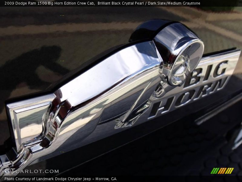 Brilliant Black Crystal Pearl / Dark Slate/Medium Graystone 2009 Dodge Ram 1500 Big Horn Edition Crew Cab