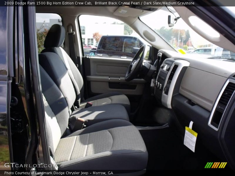 Brilliant Black Crystal Pearl / Dark Slate/Medium Graystone 2009 Dodge Ram 1500 Big Horn Edition Crew Cab