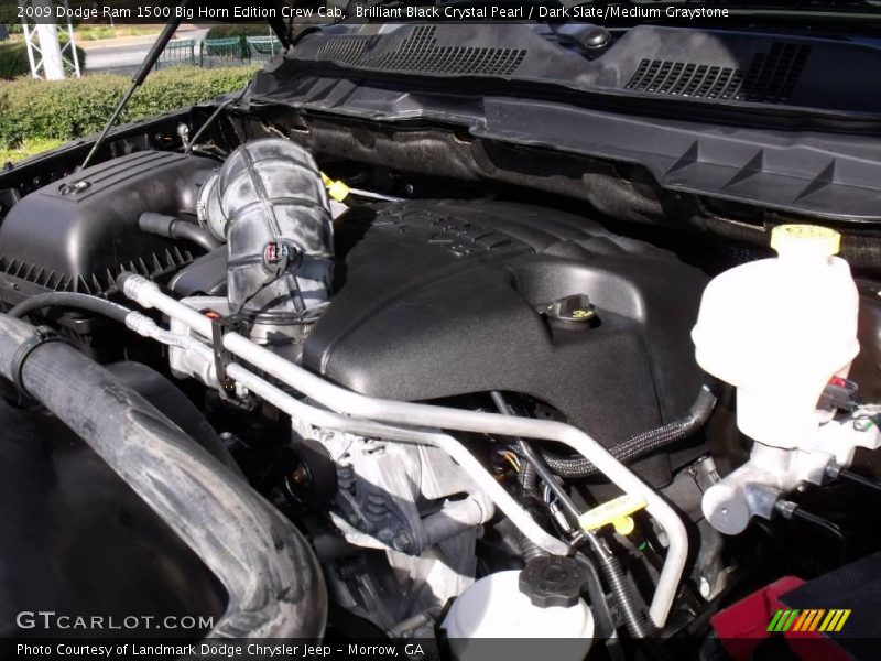 Brilliant Black Crystal Pearl / Dark Slate/Medium Graystone 2009 Dodge Ram 1500 Big Horn Edition Crew Cab