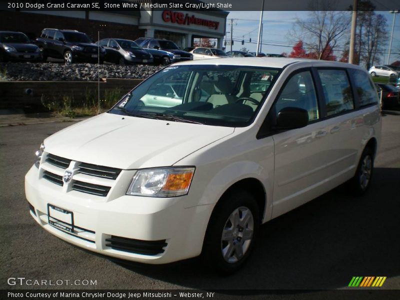 Stone White / Medium Slate Gray/Light Shale 2010 Dodge Grand Caravan SE