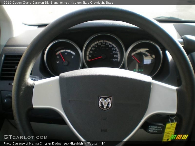 Stone White / Medium Slate Gray/Light Shale 2010 Dodge Grand Caravan SE
