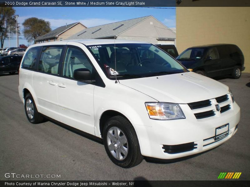 Stone White / Medium Slate Gray/Light Shale 2010 Dodge Grand Caravan SE
