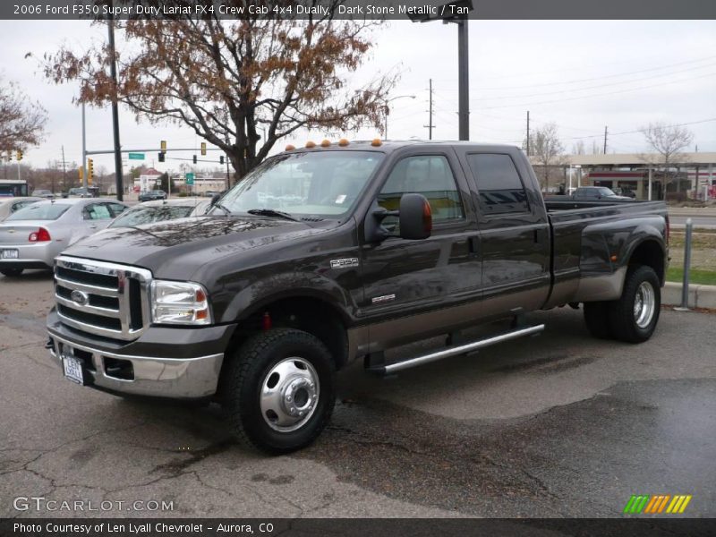 Dark Stone Metallic / Tan 2006 Ford F350 Super Duty Lariat FX4 Crew Cab 4x4 Dually