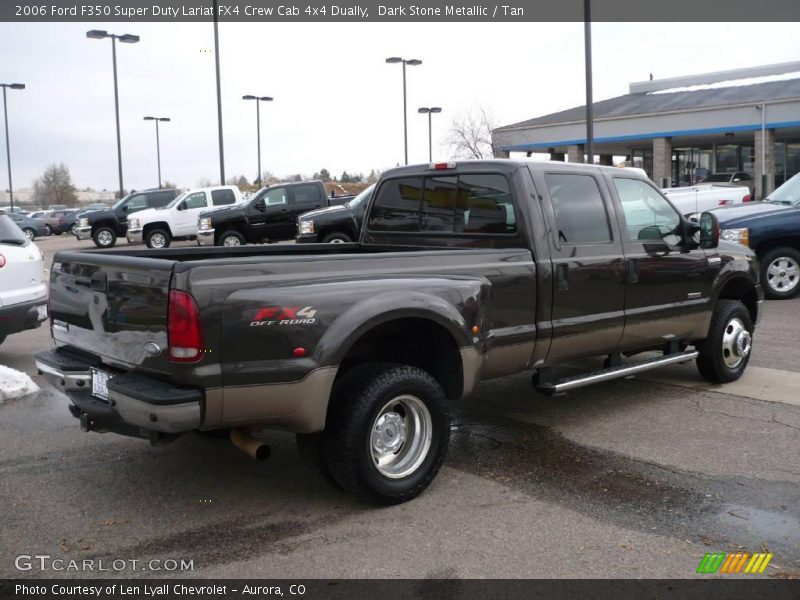 Dark Stone Metallic / Tan 2006 Ford F350 Super Duty Lariat FX4 Crew Cab 4x4 Dually
