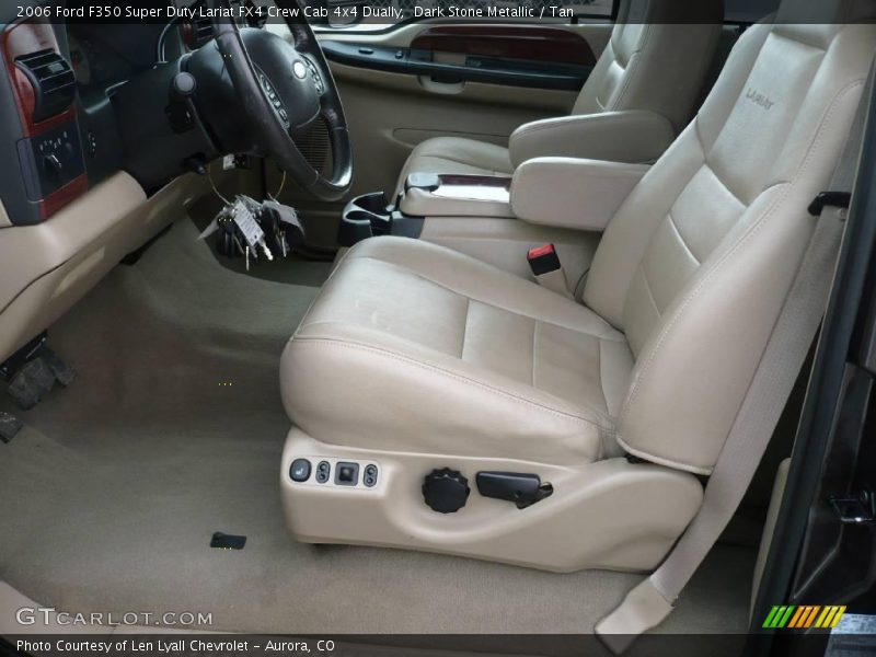 Dark Stone Metallic / Tan 2006 Ford F350 Super Duty Lariat FX4 Crew Cab 4x4 Dually