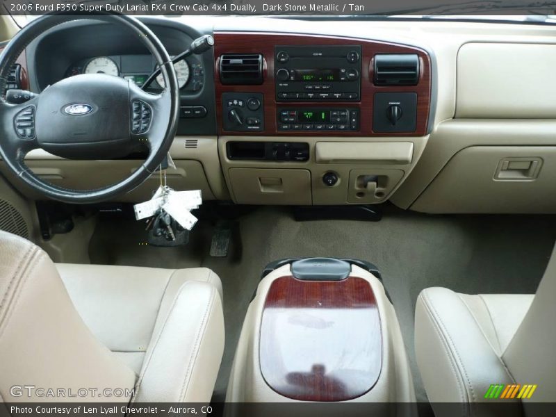 Dark Stone Metallic / Tan 2006 Ford F350 Super Duty Lariat FX4 Crew Cab 4x4 Dually