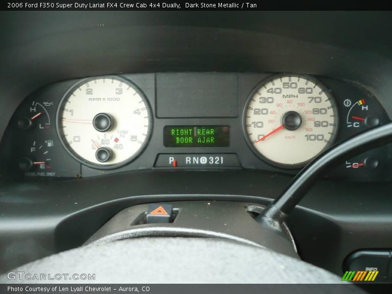 Dark Stone Metallic / Tan 2006 Ford F350 Super Duty Lariat FX4 Crew Cab 4x4 Dually