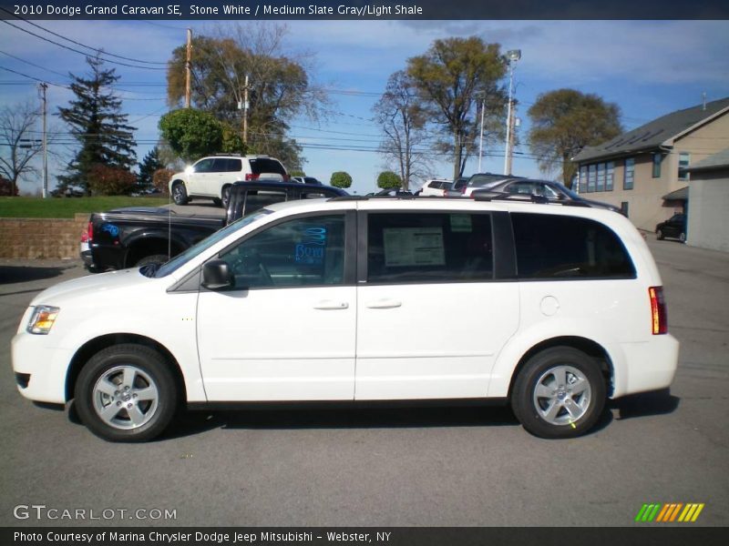 Stone White / Medium Slate Gray/Light Shale 2010 Dodge Grand Caravan SE