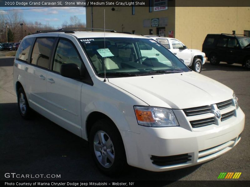 Stone White / Medium Slate Gray/Light Shale 2010 Dodge Grand Caravan SE