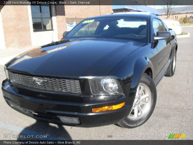 Black / Dark Charcoal 2008 Ford Mustang V6 Deluxe Coupe