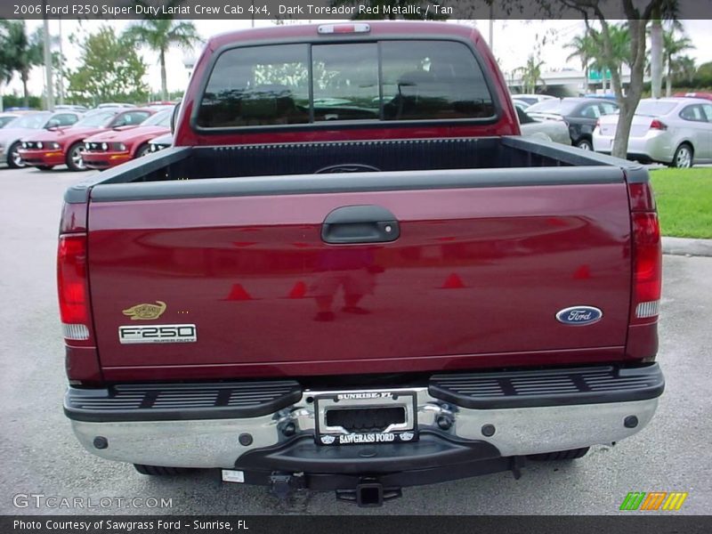Dark Toreador Red Metallic / Tan 2006 Ford F250 Super Duty Lariat Crew Cab 4x4