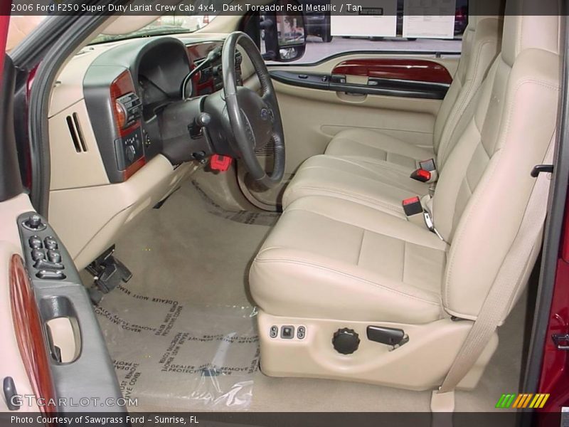 Dark Toreador Red Metallic / Tan 2006 Ford F250 Super Duty Lariat Crew Cab 4x4