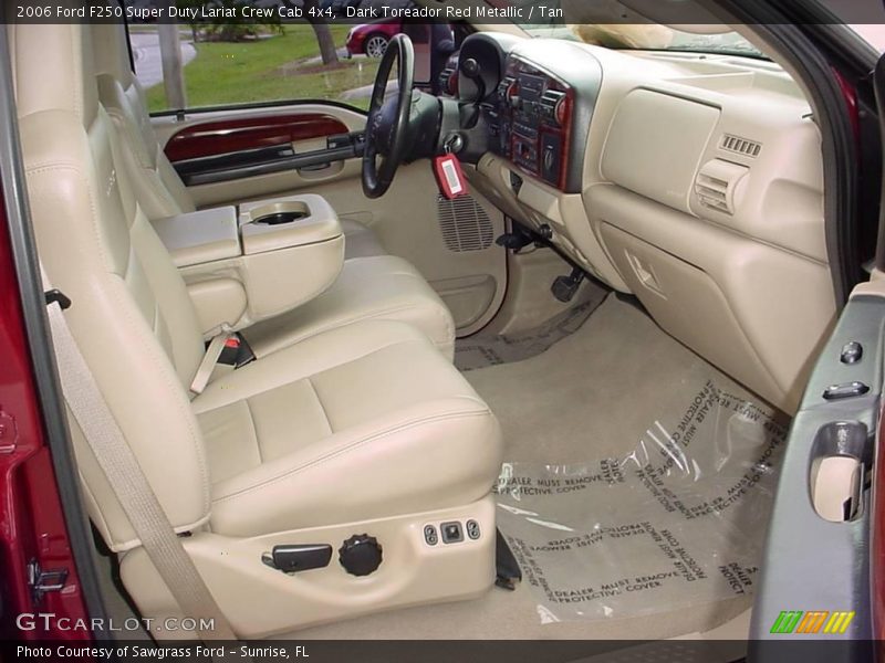 Dark Toreador Red Metallic / Tan 2006 Ford F250 Super Duty Lariat Crew Cab 4x4