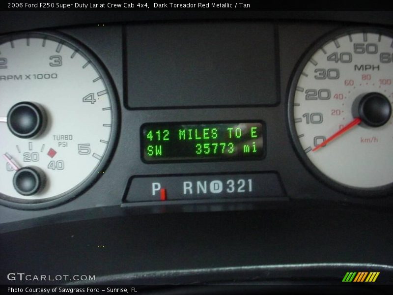 Dark Toreador Red Metallic / Tan 2006 Ford F250 Super Duty Lariat Crew Cab 4x4