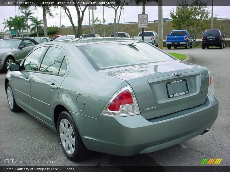 Titanium Green Metallic / Medium Light Stone 2006 Ford Fusion S