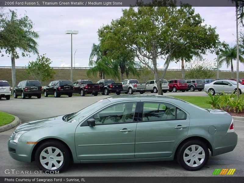 Titanium Green Metallic / Medium Light Stone 2006 Ford Fusion S