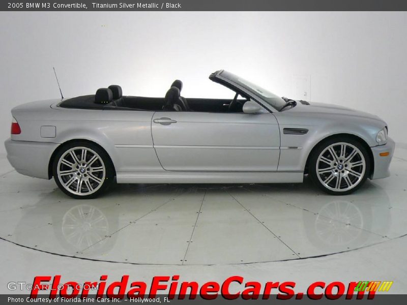 Titanium Silver Metallic / Black 2005 BMW M3 Convertible