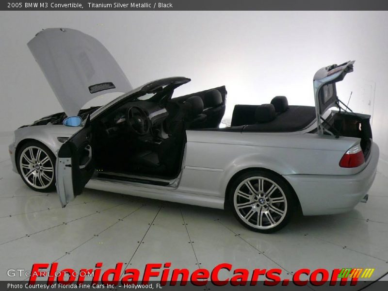 Titanium Silver Metallic / Black 2005 BMW M3 Convertible