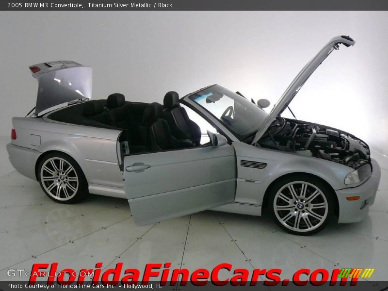 Titanium Silver Metallic / Black 2005 BMW M3 Convertible