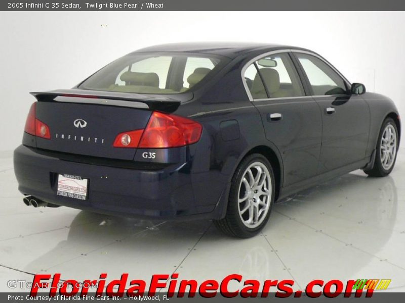 Twilight Blue Pearl / Wheat 2005 Infiniti G 35 Sedan