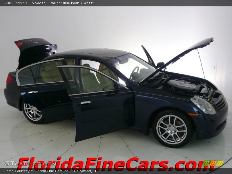 Twilight Blue Pearl / Wheat 2005 Infiniti G 35 Sedan