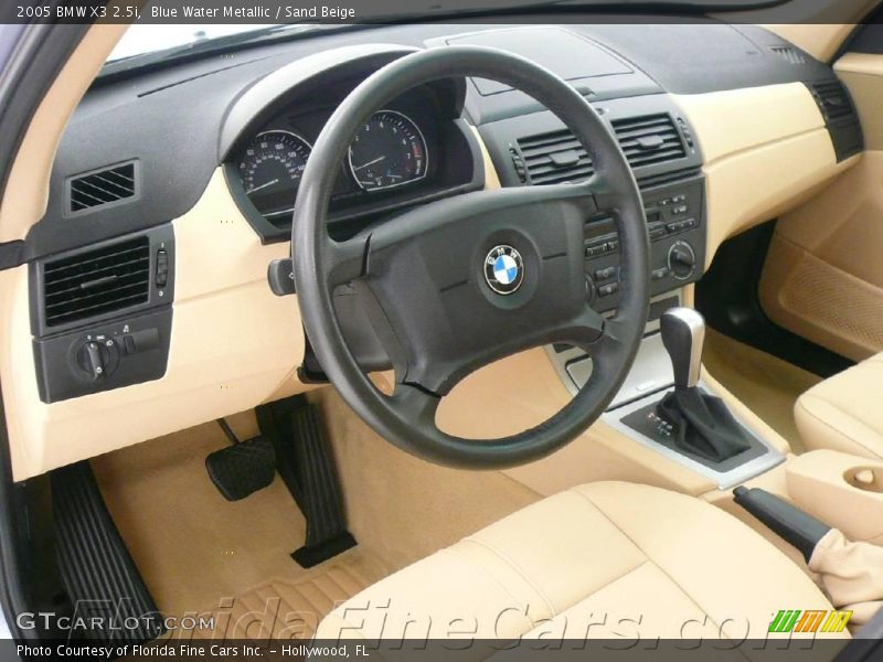 Blue Water Metallic / Sand Beige 2005 BMW X3 2.5i