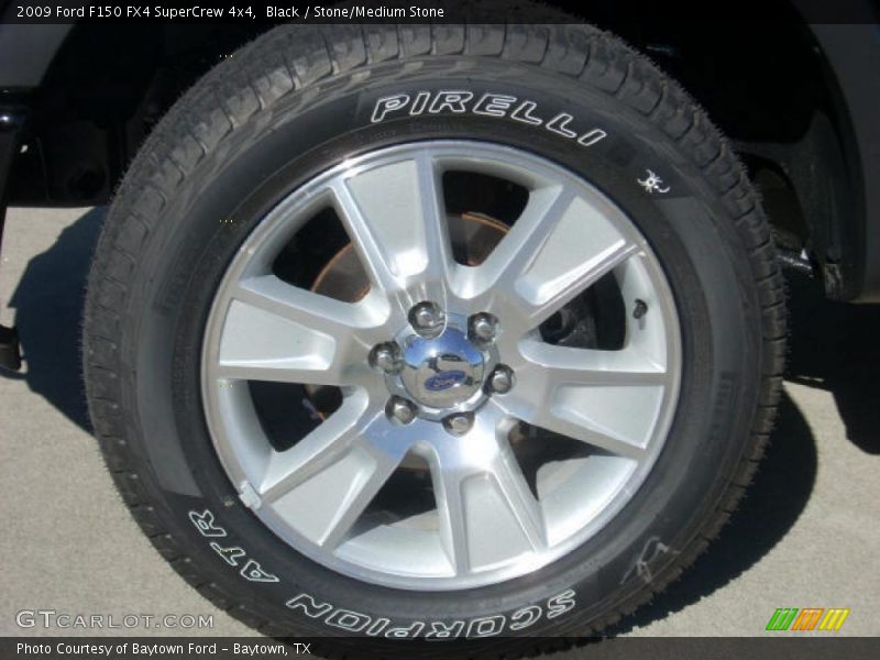 Black / Stone/Medium Stone 2009 Ford F150 FX4 SuperCrew 4x4